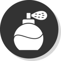 Perfume Bottle Glyph Grey Circle Icon vector