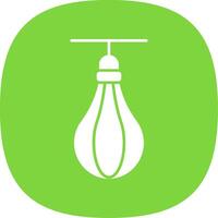 Speed Bag Glyph Curve Icon vector
