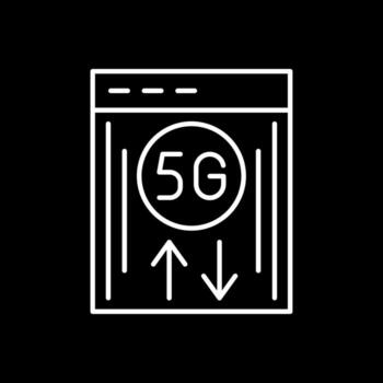 Bandwidth Line Inverted Icon vector