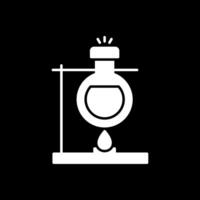 Bunsen Burner Glyph Inverted Icon vector