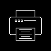 Printer Line Inverted Icon vector