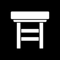 Stool Glyph Inverted Icon vector