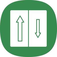 Priority Oncomming Glyph Curve Icon vector