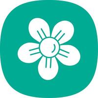 Freesia Glyph Curve Icon vector