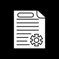 List Glyph Inverted Icon vector