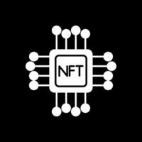 Nft Glyph Inverted Icon vector