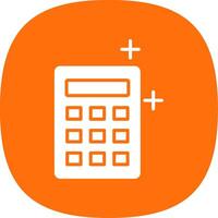 Calculator Glyph Curve Icon vector