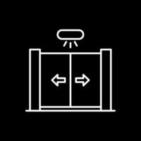 Sliding Door Line Inverted Icon vector