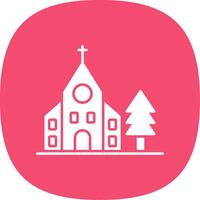 Church Glyph Curve Icon vector