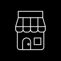 Shop Line Inverted Icon vector