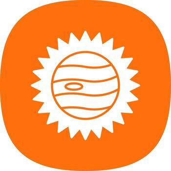 Eclipse Glyph Curve Icon vector