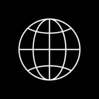 Worldwide Line Inverted Icon vector