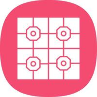 Floor Tiles Glyph Curve Icon vector