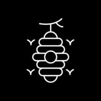 Beehive Line Inverted Icon vector