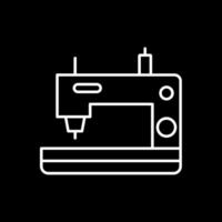 Sewing Machine Line Inverted Icon vector
