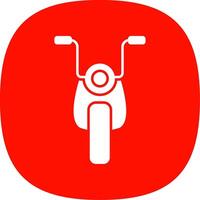 motocicleta glifo curva icono vector