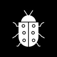 Bug Glyph Inverted Icon vector