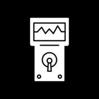 Analyzer Glyph Inverted Icon vector