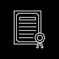 Diploma Line Inverted Icon vector