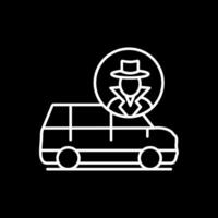 Thief Van Line Inverted Icon vector