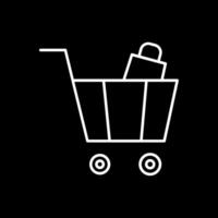 Cart Line Inverted Icon vector