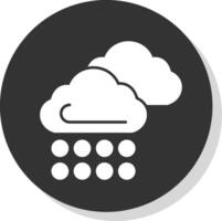 Cloud Glyph Grey Circle Icon vector