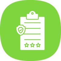 Compliant Glyph Curve Icon vector