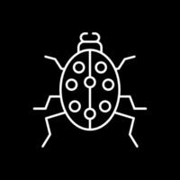 icono de línea de escarabajo invertida vector
