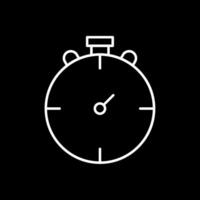 Stop Watch Line Inverted Icon vector