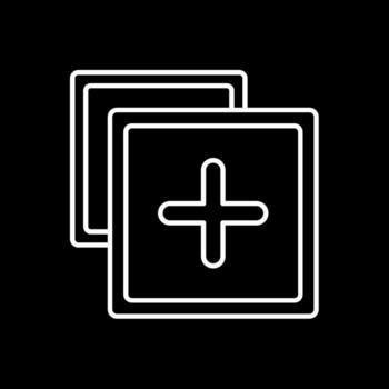 Duplicate Line Inverted Icon vector