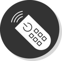 Remote Control Glyph Grey Circle Icon vector