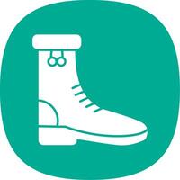 Rain Boots Glyph Curve Icon vector