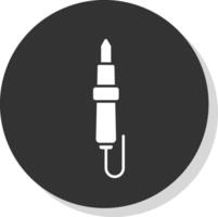 Soldering Glyph Grey Circle Icon vector