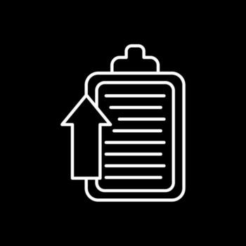 Upload Line Inverted Icon vector