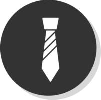 Tie Glyph Grey Circle  Icon vector