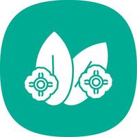 Spurge Glyph Curve Icon vector