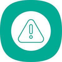 Threat Glyph Curve Icon vector