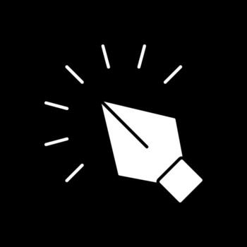 Mouse Clicker Glyph Inverted Icon vector