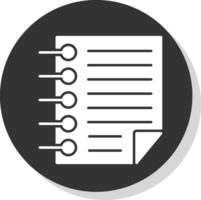 Notes Glyph Grey Circle Icon vector