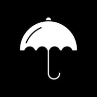 Umbrella Glyph Inverted Icon vector