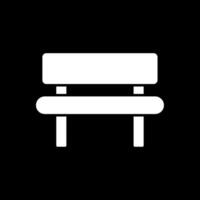 Bench Glyph Inverted Icon vector