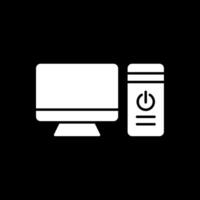 Computer Glyph Inverted Icon vector