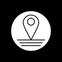 Adress Glyph Inverted Icon vector