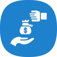 Bribery Glyph Curve Icon vector