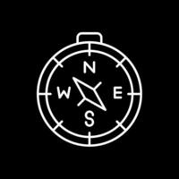 Compass Line Inverted Icon vector