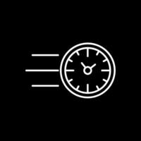 Fast Time Line Inverted Icon vector