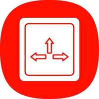 Resize Glyph Curve Icon vector
