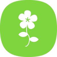 Dogbane Glyph Curve Icon vector