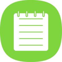 Note Glyph Curve Icon vector