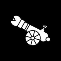 Human Cannonball Glyph Inverted Icon vector